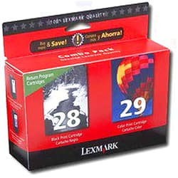 Lexmark 18C1590 OEM Ink - (#28/#29) X2500Z845Z1300 Black/Color Return Program Ink Cartridges (Includes 1 Each of 18C1428 & 18C1429)