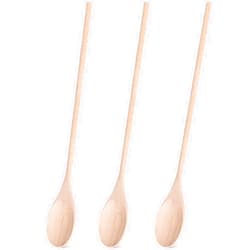 HANSGO 3PCS Long Handle Cooking Spoons, 14 Inch Long Wooden Spoons Wooden Tasting Spoons Japanese Style Large Cooking Spoons