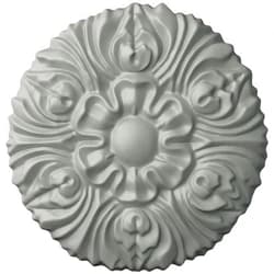 Ekena Millwork ROS03X03FL Floral Round Rosette, 3 7/8