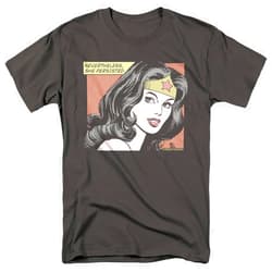 Trevco Wonder Woman She Persisted Unisex Adult T Shirt for Men and Woman