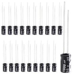 Tnisesm 20Pcs 1000UF 35V Electrolytic Capacitor 1000 UF MFD 35 Volt with Aluminum Radial Leads