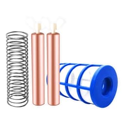 Zhitaoxun 6 Pack Copper Anode Replacement Kit Solar Pool Replacement Copper Anode,4.13 x 0.71 Inch Threaded M6,Includes Copper Anode, Threaded Basket,Spring,Wing Screw
