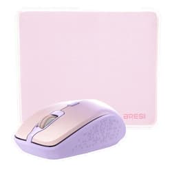 BreSii Wireless Mouse for Laptop, Portable Mouse with Mouse Pad 2.4G/BT 3 Adjustable DPI and USB Nano Receiver for PC Notebook Desktop Computer Mac (purple)