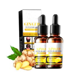 Gcdat 2 Pack Ginger Hair Treatment Oil, Hair Growth Serum for Hair Loss, Deep Moisturizing Serum for Dry, Damaged & Coarse Hair, Strengthening Silky Hair Essential Oil Growth for All Hair Types