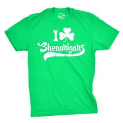 Crazy Dog T-Shirts Mens I Clover Shenanigans T Shirt Funny Irish Clover St Saint Patricks Day Tee
