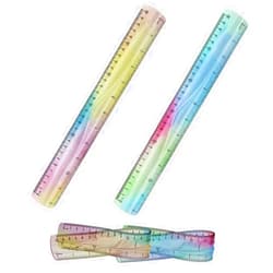 Zofikol 2 Pcs Flexible Ruler 12 Inches Bendable Ruler Soft Ruler for Kids Students Inches and Metric Ruler for Schools, Homes, Offices