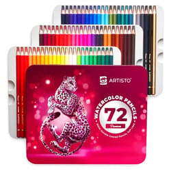 Artisto Premium Watercolor Pencils | Set of 72, Quality 3.5mm Soft Core Leads, Water-Soluble Pencils, Perfect for Beginner & Advanced Artists