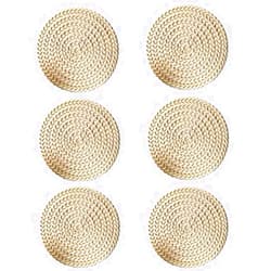 YIUIRUOI A Set of 6 Hollow PVC Coasters for Table Decoration; Ideal for Wedding and Celebration Decorations.
