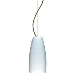 Besa 1KX-1512KR-BR Contemporary Modern One Light Pendant from Tao Collection in Bronze/Dark Finish,