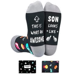 HAPPYPOP Awesome Gifts for Men - Gifts for Son Nephew Dad Husband, Funny Men Socks