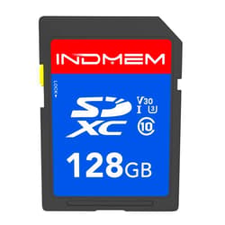AIRUSAN INDMEM 128GB SD Card, High Speed up to 90M/S SDXC UHS-I Memory Card, C10, U3, V30, Full HD & 4K Video Compatible with Digital Camera, Canon Nikon Sony Pentax Kodak