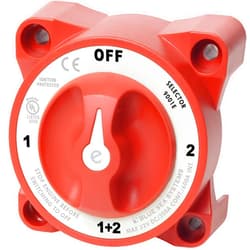Blue Sea Systems 9001E e-Series Battery Switch, Selector 4 Position, Red
