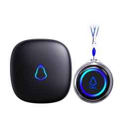 STECHRO Caregiver Pager, Wireless Call Button for Seniors/Elderly at Home, 1 SOS Button + 1 Receiver Medical Life Alert System, Emergency Panic Call Bell, Help Alarm for Nurse Calling & Patient Assistance