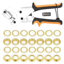 HDST-HOME 3/8 Inch 10mm Grommet Tool Kit Heavy Duty Handheld Grommet Press Pliers Easy and Safe to Punch Eyelet Hole Eyelet Plier with 500pcs Golden Grommets for Fabrics, Canvas, awnings