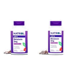 Natrol Melatonin 3mg Strawberry Fast-Dissolve 150 Tablets 150 Day Supply & 90 Tablets 90 Day Supply Sleep Aid