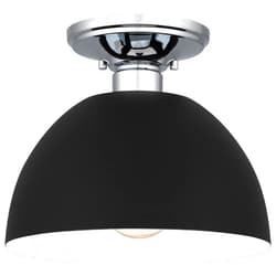 Quoizel QSF5575EK Eason Industrial Metal Small Semi-Flush Mount Ceiling Light, 1-Light 100 Watt, 8
