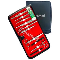 Cynamed New Premium Stainless Steel Biology Lab/Anatomy/Medical Student Dissection Kit Set - Scalpel Knife Handle,Blades, Forceps, Scissors and Tweezers- Medical Students and Veterinary (Set of 20 Each)