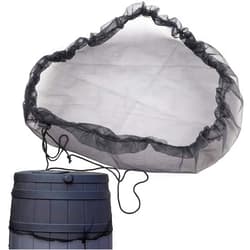 PurYupearl Black Rain Mesh Screen, Rain Water Collection Bucket Netting Cover with Adjustable Drawstring Rainwater Barrel Debris, for Prevents Mosquitoes Leaves Debris Rain Barrels and Accessories