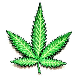 NiPitShop Cartoon Patch Nipitshop Patches Green Marijuana Leaf Pot Weed Grass Ganja Cartoon Kids Patch Embroidered Iron On Patch for Clothes Backpacks T-Shirt Jeans Skirt Vests Scarf Hat Bag