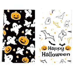 QIONG MENG Happy Halloween Kitchen Towels Set of 2 Funny Ghost Pumpkins Bats Absorbent Dish Towels Hand Towel for Kitchen Decorative Cleaning Cooking 18x26 Inch