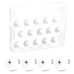 Jetec 16 Pieces 19 mm Drawer Rollers Plastic Drawer Replacement Wheels Bearing Small Pulley Positioning Document Sliding Furniture Cabinet Pulley