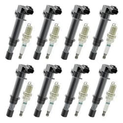 CNPAPC Set of 8 UF270 Ignition Coil with Iridium Spark Plug Compatible with 2000 2001 2002 2003 2004 2005 2006 2007 Dodge Durango Ram Jeep Mitsubishi Grand Cherokee Commander Nitro Dakota 3.7L E593C, E509D