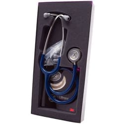 3M Health Care MMM 5622 Littman Classic III Monitoring Stethoscope, Standard-Finish Chestpiece, Navy Blue Tubing, 27