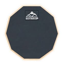 EASTROCK Practice Drum Pad, 6 Inches Double Sided Silent Drum Pad, Rubber Dumb Drum for Beginners,Black