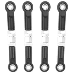 Share Goo 4Pcs ShareGoo Metal Steering Rod Servo Linkages Turnbuckle Compatible with Hyper Go MJX 16207 16208 16209 16210 H16BM H16GT H16DR 1/16 RC Car (Black)