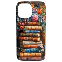 Books Coffee and Flowers Vintage Library Bibliomane Lovers Case for iPhone 13 Pro Max
