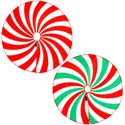 Viprest 2 Pcs Mini Christmas Tree Skirt 15 Inches Swirl Candy Tree Skirt Christmas Tree Mat Red and Green Tree Skirt for Christmas Holiday Decor Indoor Outdoor Decor
