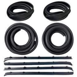 Fgo-togo Front Door Window Seal Weatherstrip Kit Molding Rubber Felt Seal Trim Compatible with GMC C1500 C2500 C3500 K1500 K2500 K3500 Blazer Suburban V1500 R1500 1973-1991 Chevy C10 C20 C30 K10 K20 K30 Truck