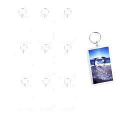 BEAUTOPE 10 PCS Acrylic Keychain Blanks Photocard Holder Keychain Acrylic Blank Photo Picture Frame Keychain Holder for DIY Keychain