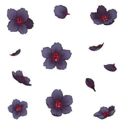 SMJ Designs Falling Black Sakura Cherry Blossom Sticker Vinyl Waterproof Sticker Decal Car Laptop Wall Window Bumper Sticker 5