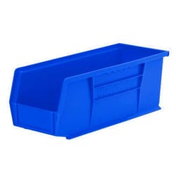 Akro-Mils 30234 AkroBins Plastic Hanging Stackable Storage Organizer Bin, 15-Inch x 5-Inch x 5-Inch, Blue, 12-Pack