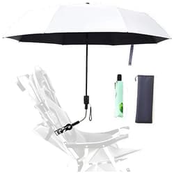 Nakazawa Universal Baby Stroller Sun Protection Parasol, with Umbrella Clip Fixing Device, UPF 90+ UV Protect Pushchair Sun Parasol (Silver)