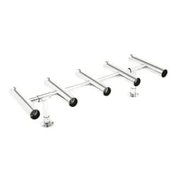 Bathrena 5 Tube Fishing Rod Holders, Stainless Steel Boat Fishing Rod Holders, Fishing Rod Holder, Adjustable Fishing Rod Rack Can Be Rotated 360 Deg for Boat Marine