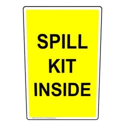 ComplianceSigns.com Vertical Spill Kit Inside Label Decal, 5x3.5 in. 4-Pack Vinyl for Facilities