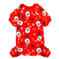 ORZECHKO Christmas Dog Pajamas for Small Dogs, Fleece Warm Winter Cute Dog Pjs Puppy Clothes Jumpsuit, Pet Onesies Holiday Dogs Apparel Christmas Costume