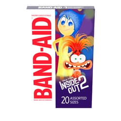 Band-Aid Brand Adhesive First Aid Bandages for Minor Cuts & Scrapes, Wound Care Featuring Disney Pixar's Inside Out Characters, Fun Bandages for Kids & Toddlers, Assorted Sizes, 20 Ct