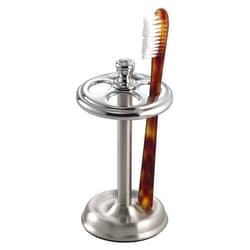 InterDesign iDesign Steel Toothbrush Holder Stand The York Collection – Four Divided Compartments, 3.25” x 3.25” x 5.75”, Split Finish