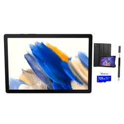 SAMSUNG Galaxy Tab A8 Android WiFi Tablet, 10.5 inch Touchscreen (1920x1200) LCD Screen, 128GB Storage, Bluetooth, Android 11 OS, Gray + Accessories