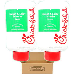 Cornershop Confections Chick..Fil..A Sauces Mix-and-Match Bundles - Sweet & Spicy Sriracha - 2 Individually Sealed 16oz Bottles for Burgers, Fries, Marinades, Sandwiches, Tacos, Grilling in Cornershop Confections Pack