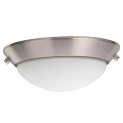 Quorum International 1504-865 Energy Efficient 2 Light CFL Ceiling Fan Light Kit, Satin Nickel Finish with Satin Opal Glass