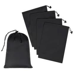 PALTERWEAR Drawstring Bag - UltraLight Nylon Cinch and Ditty Pouch For Travel, Office, Workout (5 pack, Black, 8 x 11 inch)