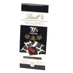 Lindt Excellence Dark Chocolate 70% Cocoa, 4.3-Ounce Packages (Pack of 4)