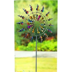 YABINA Wind Spinner Yard Art Yellow Sunflower Pinwheels Garden Party Pinwheel Windmill 3D Stainless Steel Metal Sculptures Sunflower Kinetic Hanging Whirligigs Decorations Sun Catcher (AColorful)