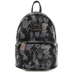 Loungefly Disney Villains Debossed All Over Print Womens Double Strap Shoulder Bag Purse