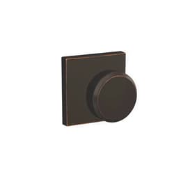 SCHLAGE Custom FC21 BWE 716 COL Bowery Knob with Collins Trim Hall-Closet and Bed-Bath Lock, Aged Bronze
