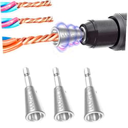 Gogsic Wire Twister Tool Connector for Drill - 2024 Upgrades Drill Wire Twister, Rebar Wire Twister Wire Connector Wire Twisting Tool, Cable Wire Nut Twister for Electrical Power Drill 3-Pack